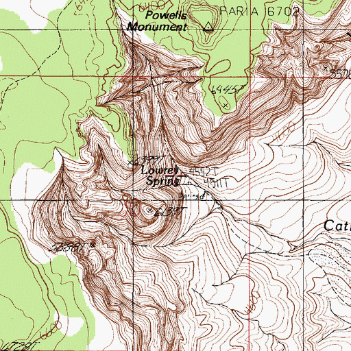 Topographic Map of Lowrey Spring, AZ