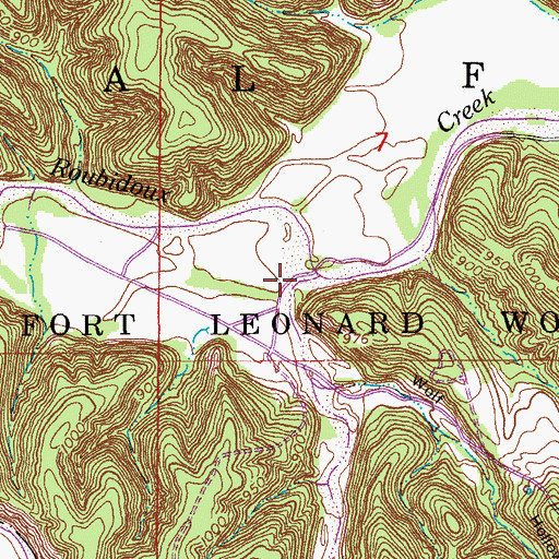 Topographic Map of Smith Branch, MO