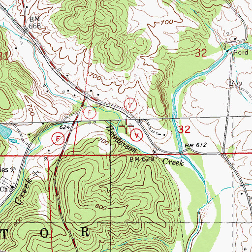 Topographic Map of Snowden Branch, MO