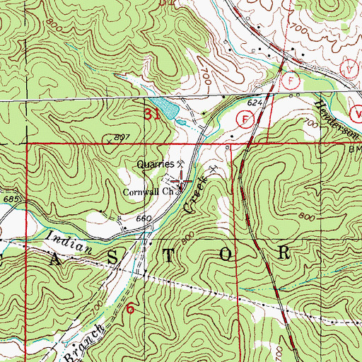 Topographic Map of Snowdenville School, MO
