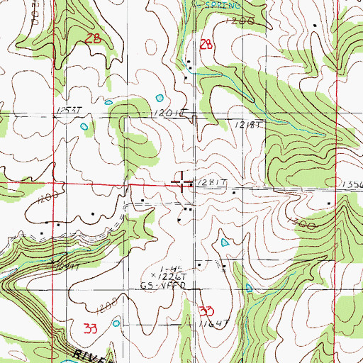 Topographic Map of Snyder School, MO