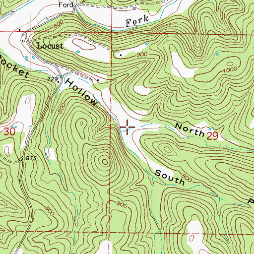 Topographic Map of South Pocket Hollow, MO