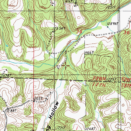 Topographic Map of Spout Spr Hollow, MO
