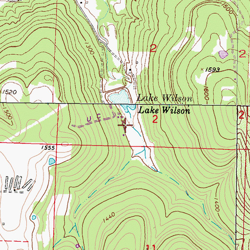 Topographic Map of Lake Wilson, AR