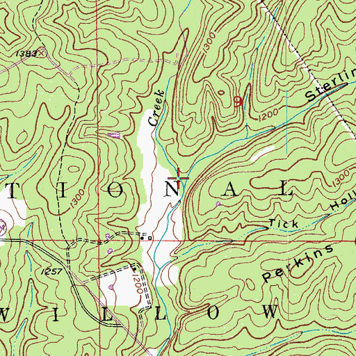 Topographic Map of Sterling Hollow, MO