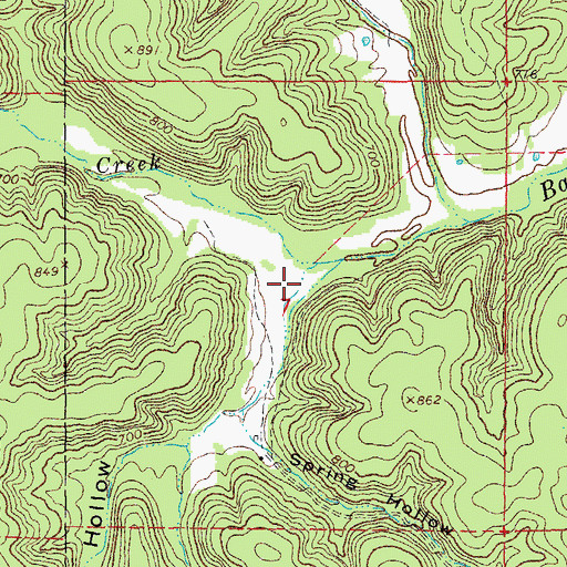 Topographic Map of Stillhouse Hollow, MO