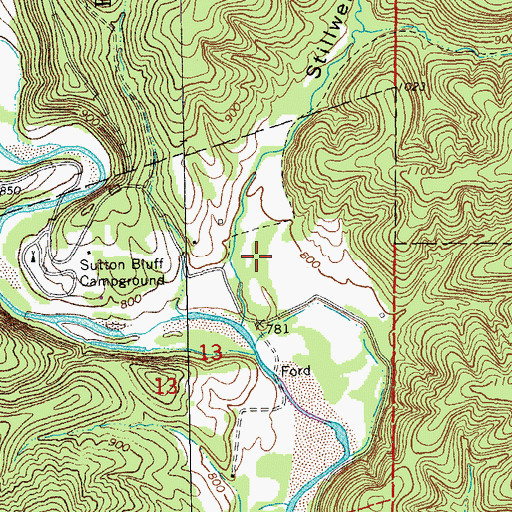 Topographic Map of Stillwell Hollow, MO
