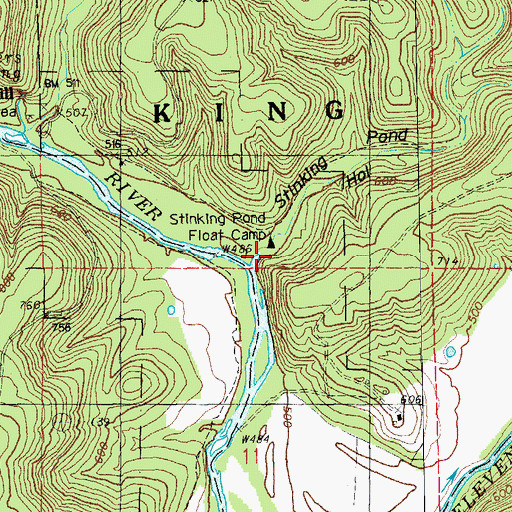 Topographic Map of Stinking Pond Hollow, MO