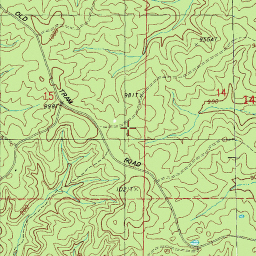 Topographic Map of Sunnyside School (historical), MO