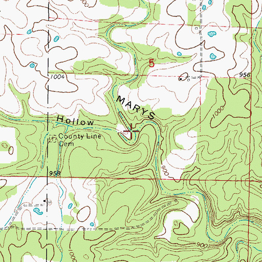 Topographic Map of Sweeton Hollow, MO
