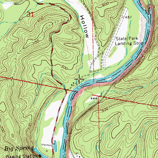Topographic Map of Sweezie Hollow, MO