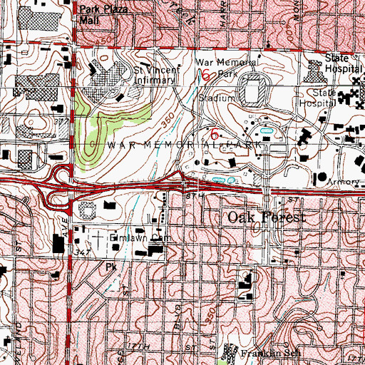 Topographic Map of Interchange 4, AR