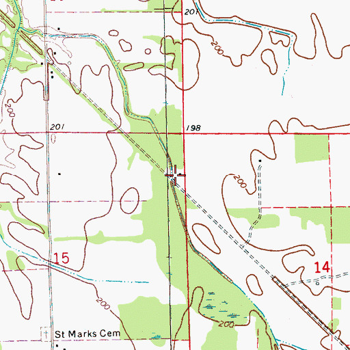 Topographic Map of Chappelle (historical), AR