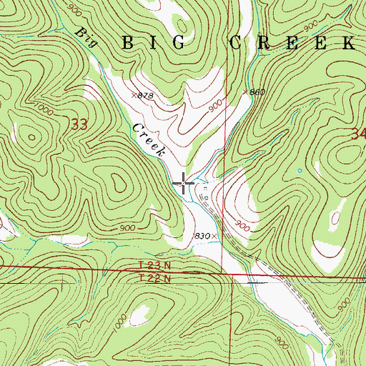 Topographic Map of Tennyson Hollow, MO