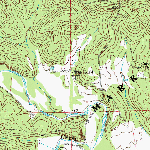 Topographic Map of The Gulf, MO