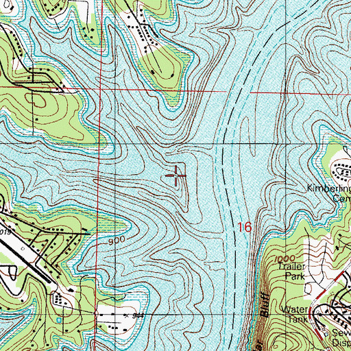Topographic Map of Thomas Cemetery (historical), MO
