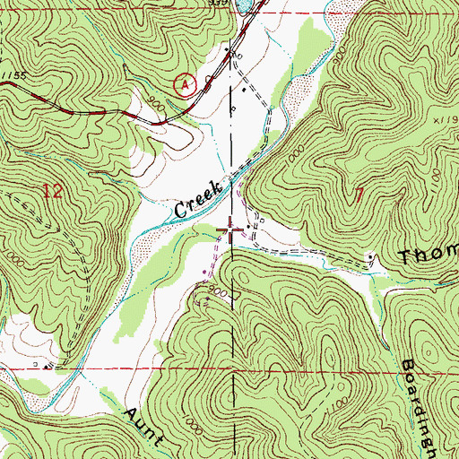 Topographic Map of Thompson Hollow, MO