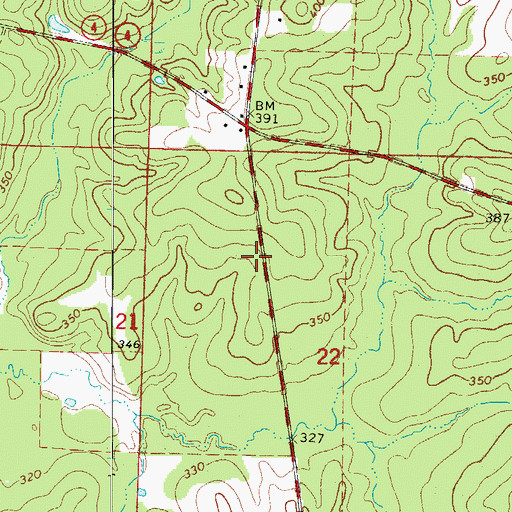 Topographic Map of Bennett (historical), AR
