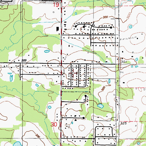 Topographic Map of Pinewoods Addition, AR