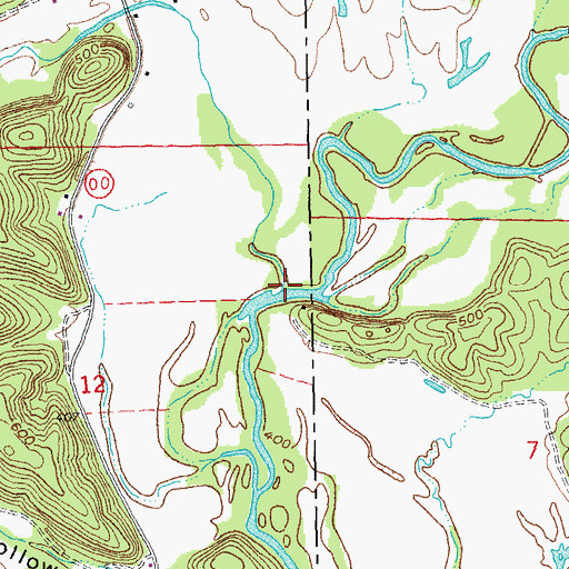 Topographic Map of Turkey Creek, MO