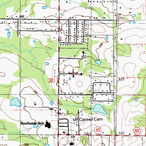 Topographic Map of Mark Lynn Terrace, AR