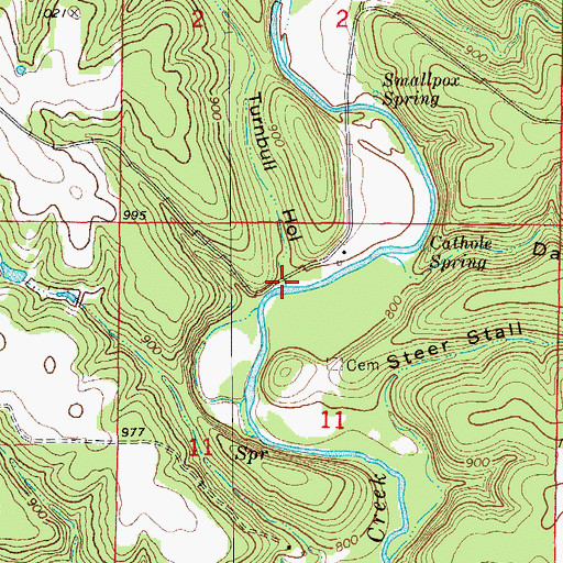Topographic Map of Turnbull Hollow, MO
