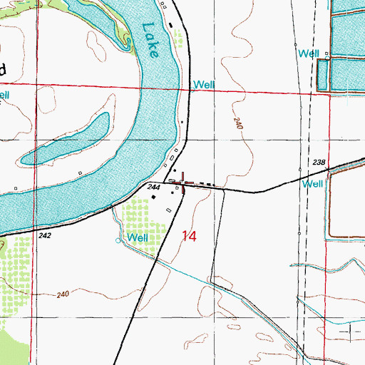 Topographic Map of Dortchs Store (historical), AR