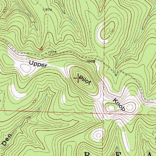 Topographic Map of Upper Pilot Knob, MO