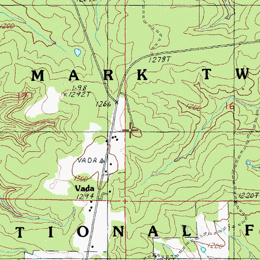 Topographic Map of Vada Lookout (historical), MO