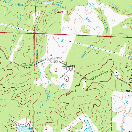Topographic Map of Reed School (historical), AR