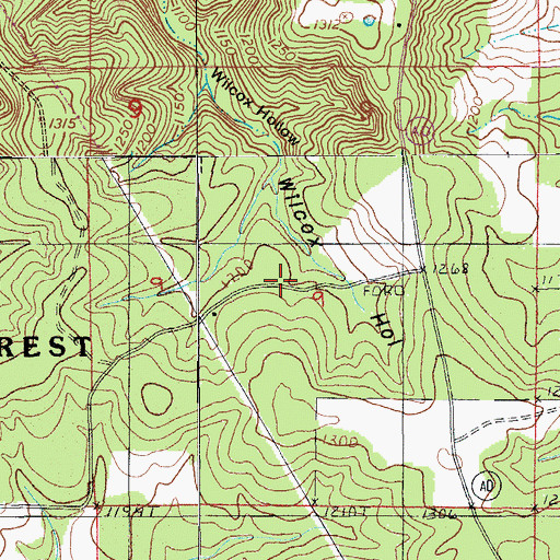 Topographic Map of Victory School (historical), MO