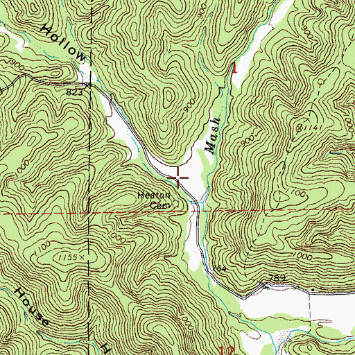Topographic Map of Warren Hollow, MO