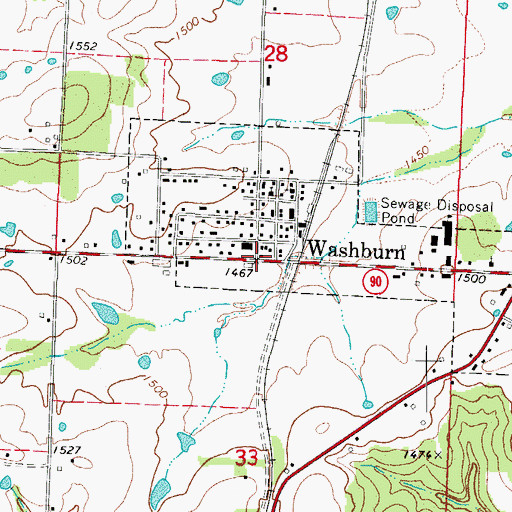 Topographic Map of Washburn, MO
