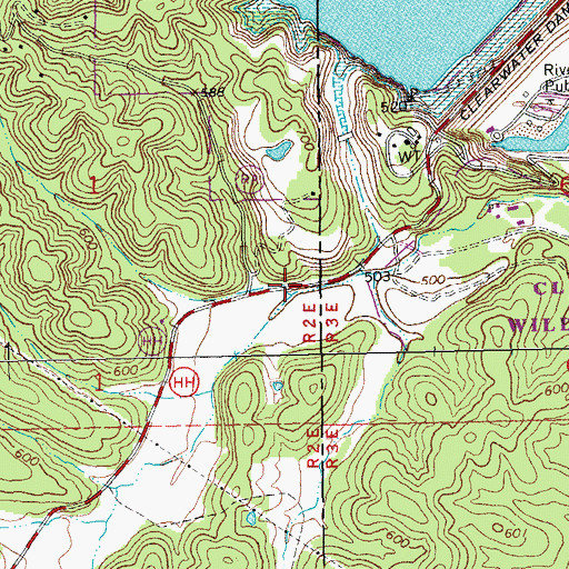 Topographic Map of Webb Valley, MO