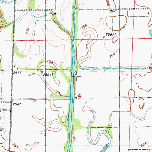 Topographic Map of Weldon Branch, MO