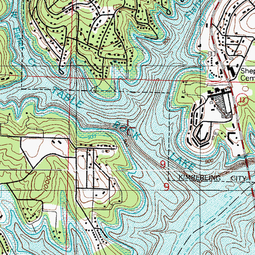 Topographic Map of West Fisher Creek, MO