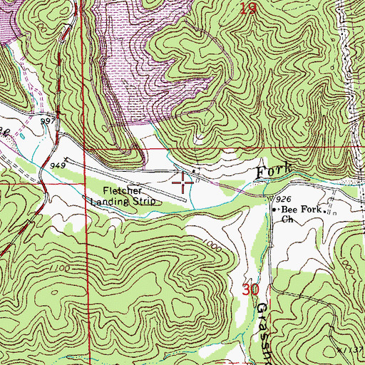 Topographic Map of West Fork Hollow, MO