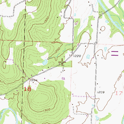 Topographic Map of Summit (historical), AR