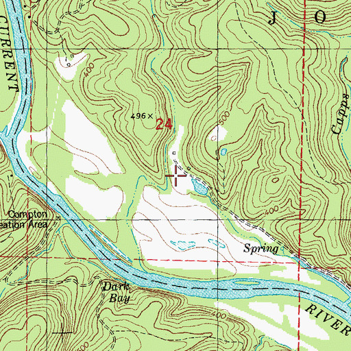 Topographic Map of Whetstone Hollow, MO