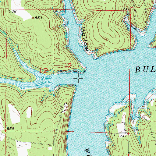 Topographic Map of White Oak Hollow, MO