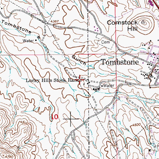 Topographic Map of Lucky Hills Stock Ranch, AZ