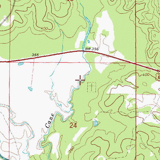 Topographic Map of Ultima Thule Cemetery, AR