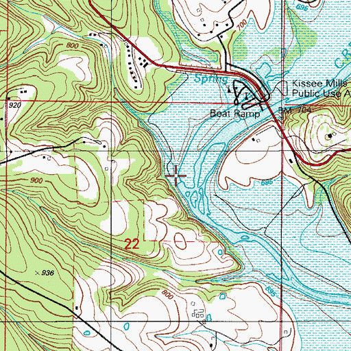 Topographic Map of Winkle Creek, MO