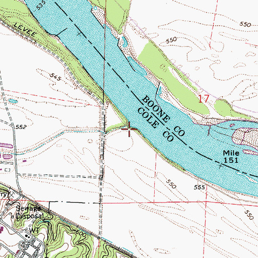 Topographic Map of Workman Creek, MO