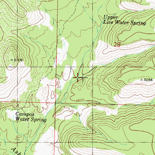 Topographic Map of Aquarius Mountains, AZ