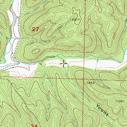 Topographic Map of Yount Hollow, MO