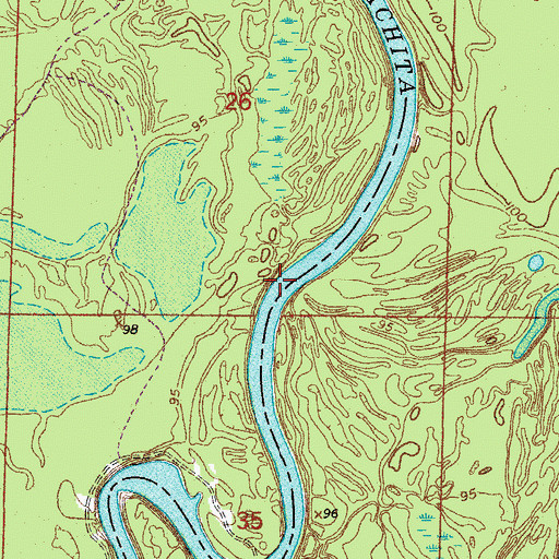 Topographic Map of Cold Bite Shoal, AR