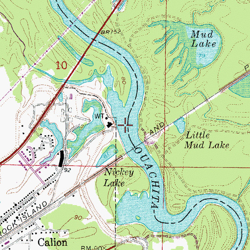 Topographic Map of El Dorado Shoals, AR