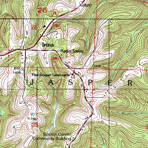 Topographic Map of This Gospel Tabernacle, MO