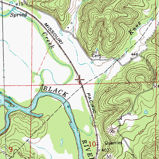 Topographic Map of Barlow (historical), MO